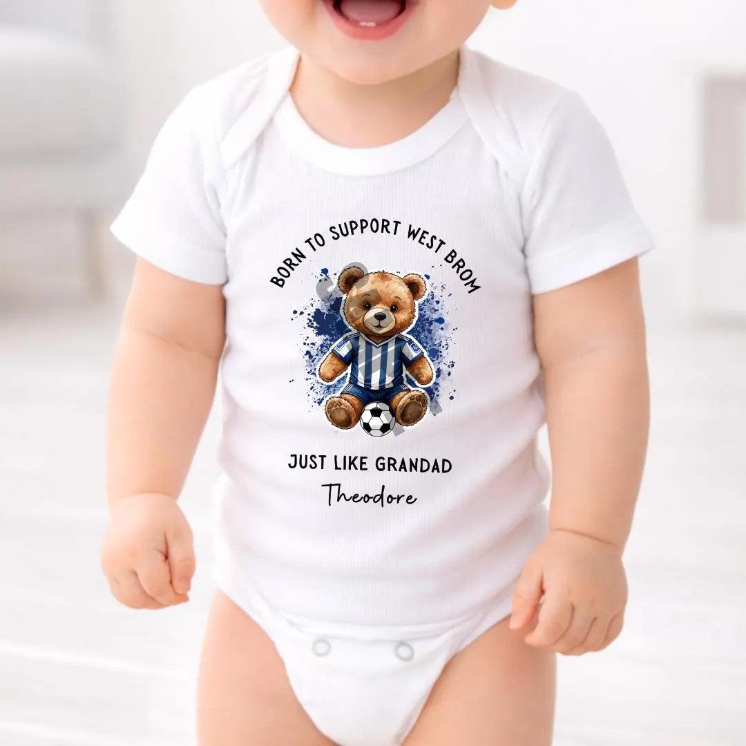 BORN TO SUPPORT WEST BROM BABY SET