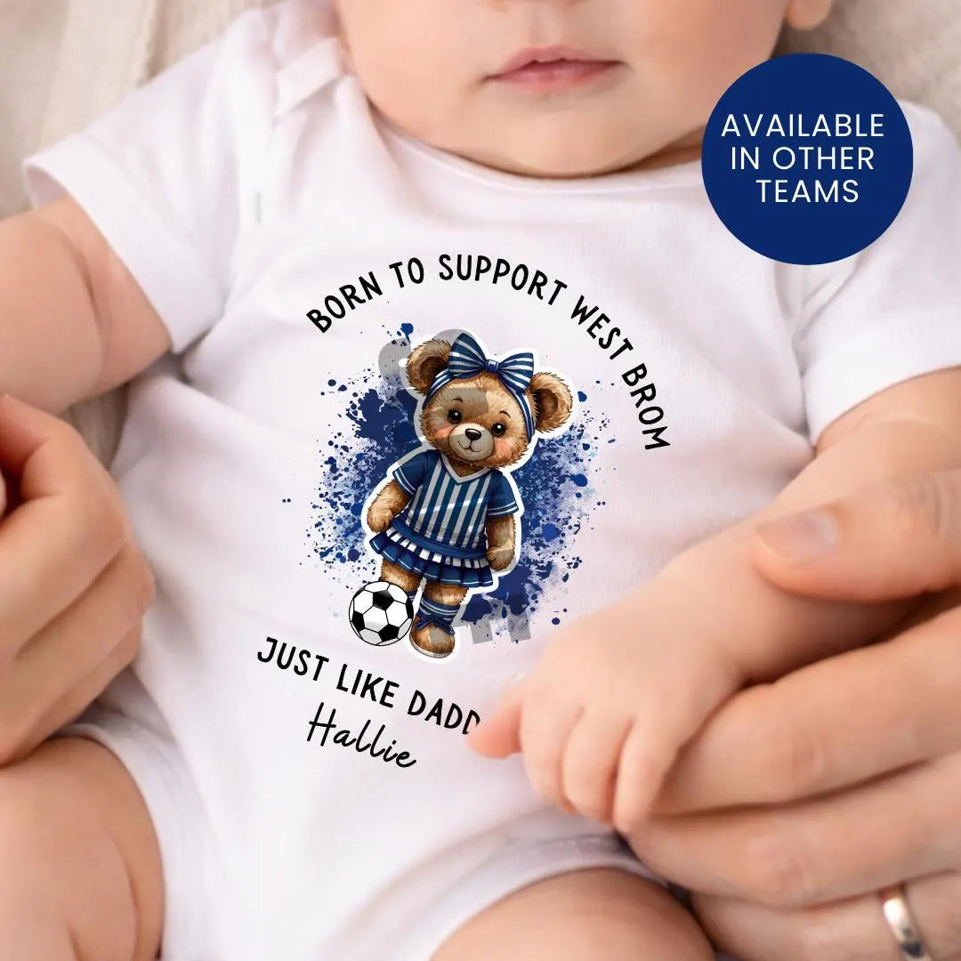 BORN TO SUPPORT WEST BROM BABY SET
