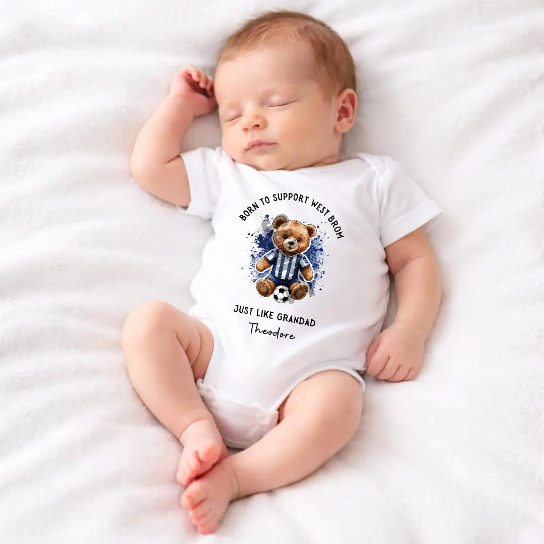 BORN TO SUPPORT WEST BROM BABY SET