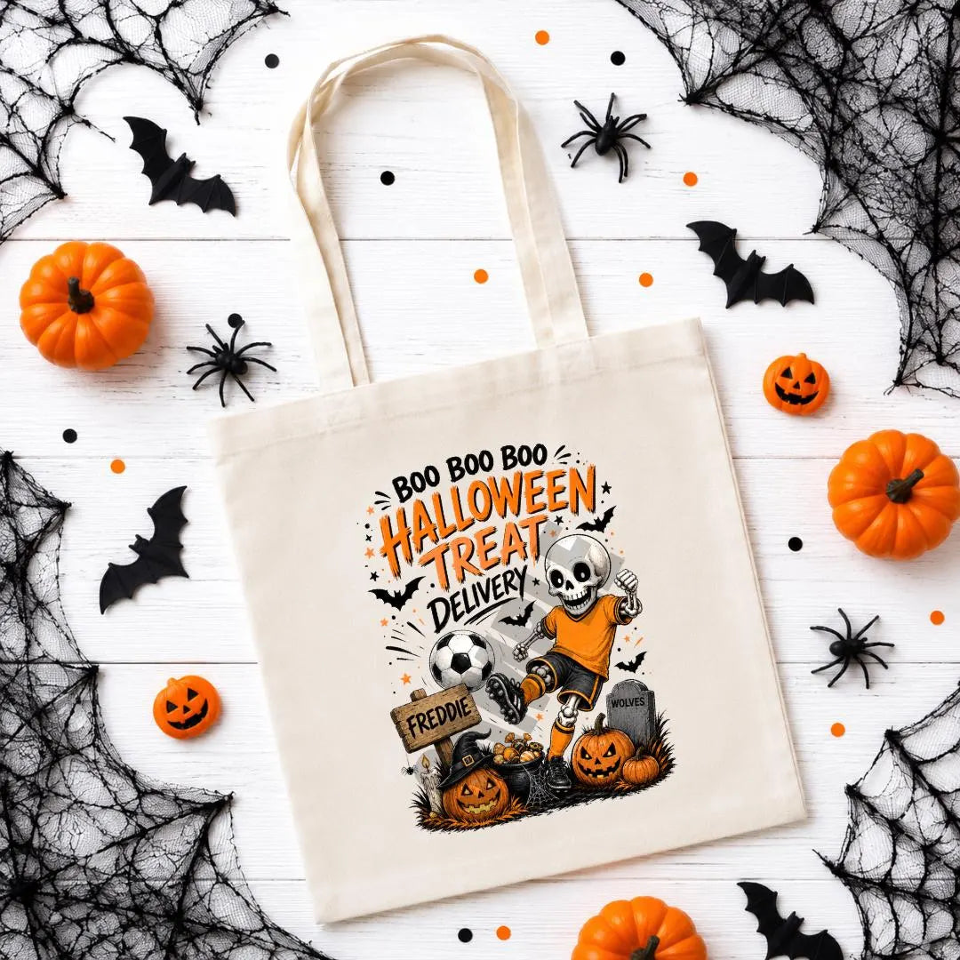 WOLVES SKELETON TOTE BAG