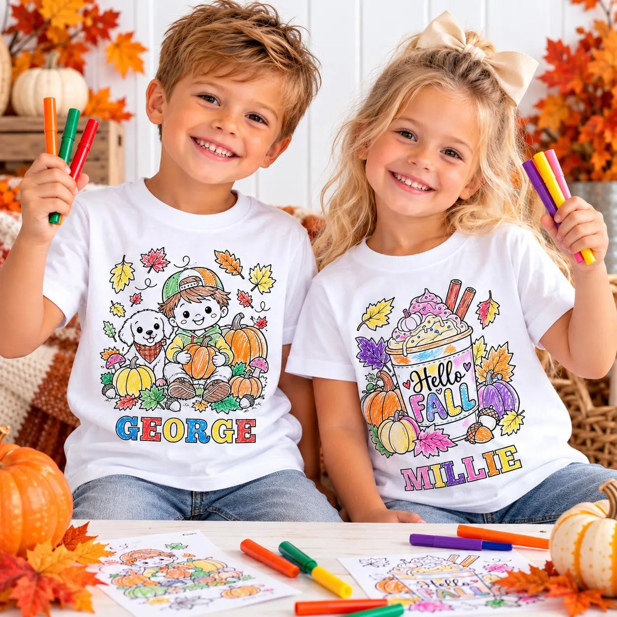 AUTUMN COLOURING T-SHIRT