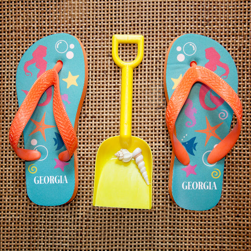 KIDS MERMAID FLIP FLOPS