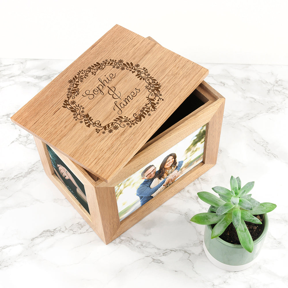 COUPLES PHOTO CUBE KEEPSAKE BOX