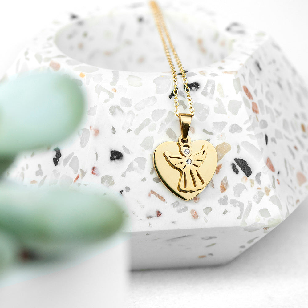 GOLD GUARDIAN ANGEL NECKLACE