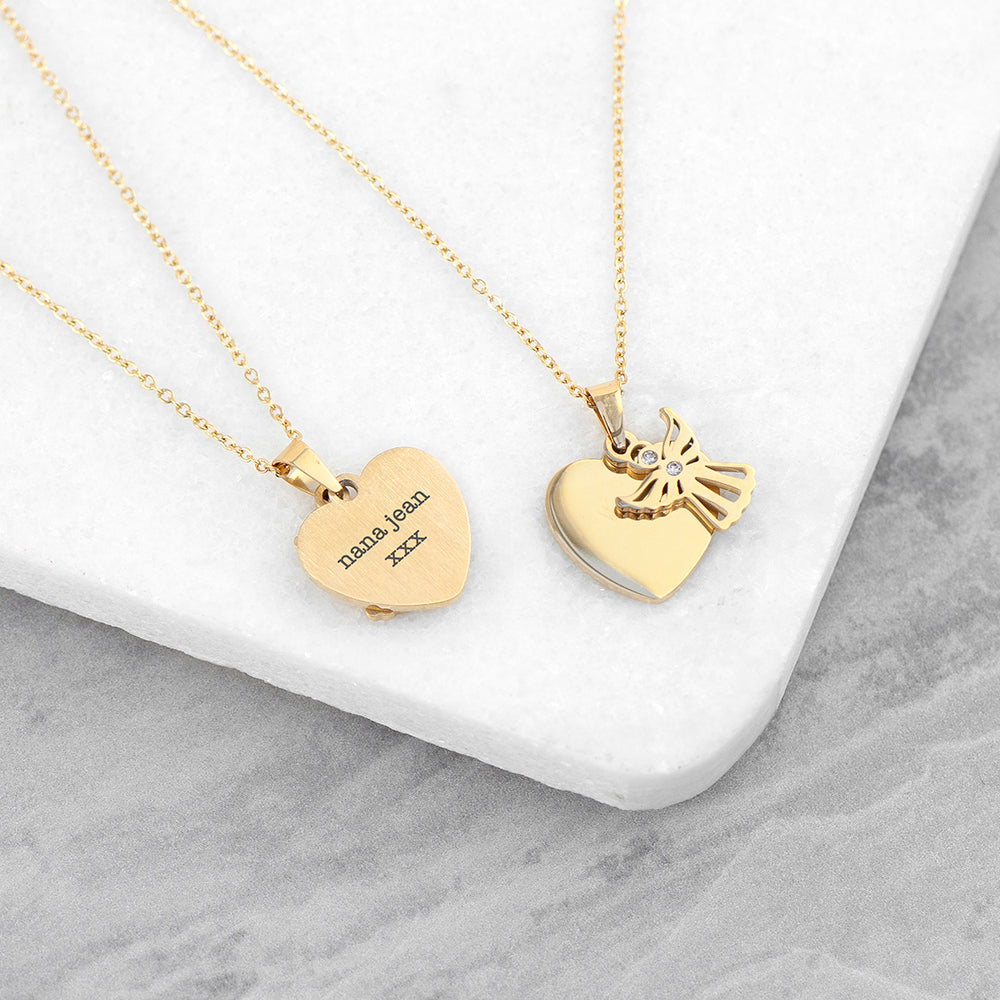 GOLD GUARDIAN ANGEL NECKLACE