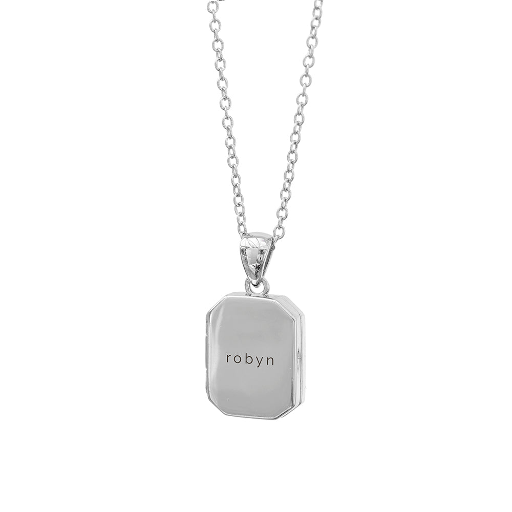 SILVER PHOTO LOCKET NECKLACE