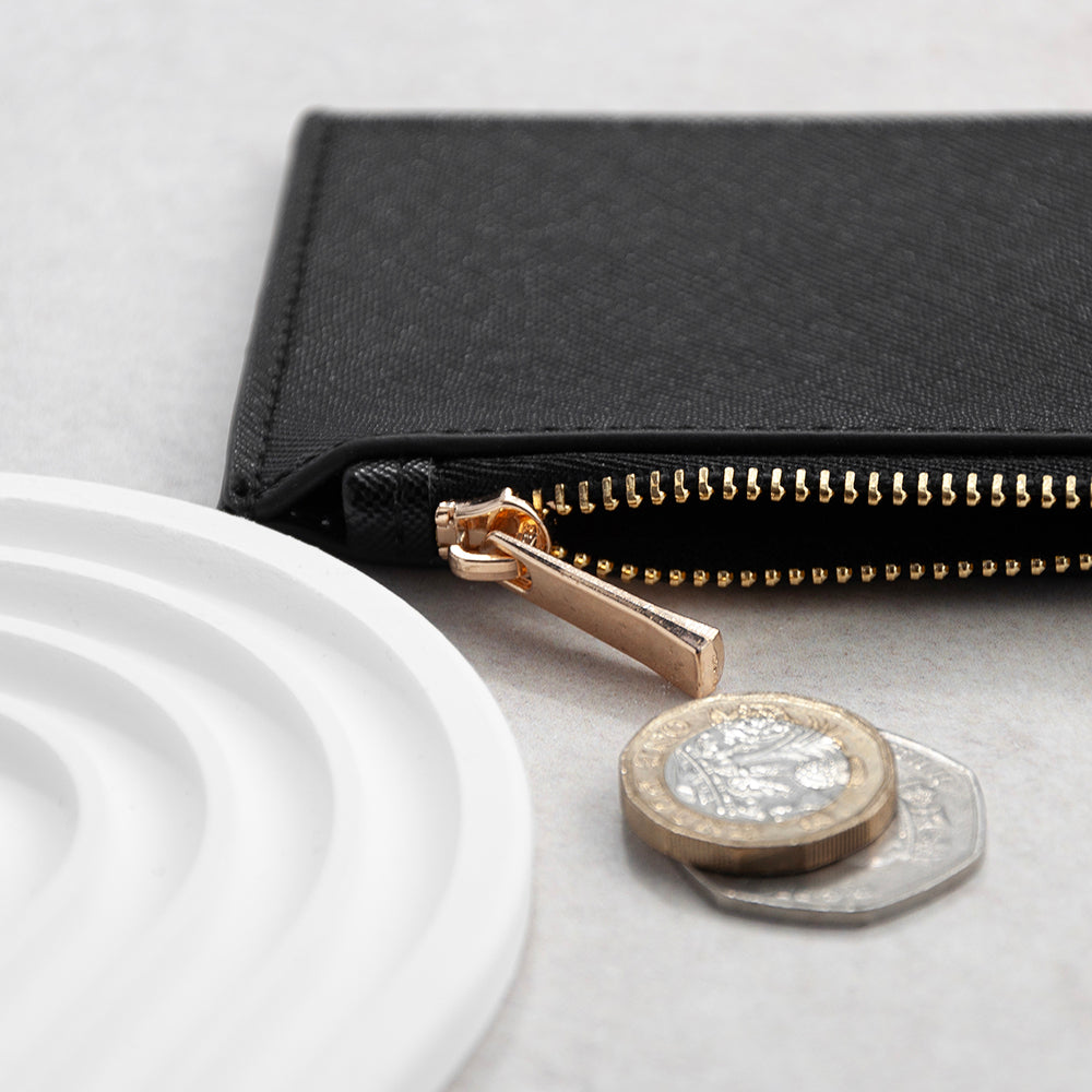 BLACK LEATHER CARDHOLDER