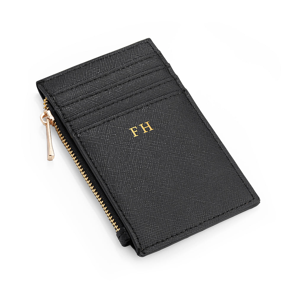 BLACK LEATHER CARDHOLDER