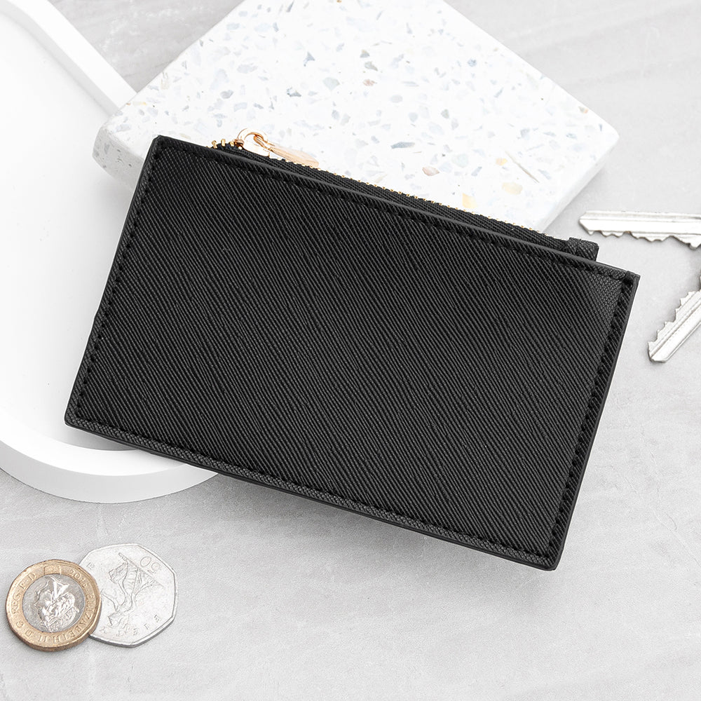 BLACK LEATHER CARDHOLDER