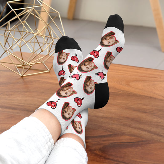 I LOVE YOU FACE SOCKS