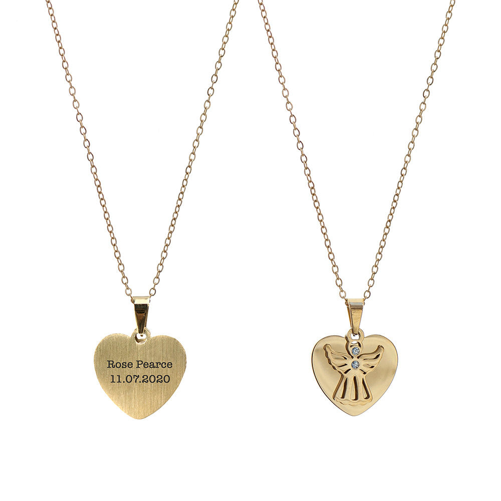 GOLD GUARDIAN ANGEL NECKLACE
