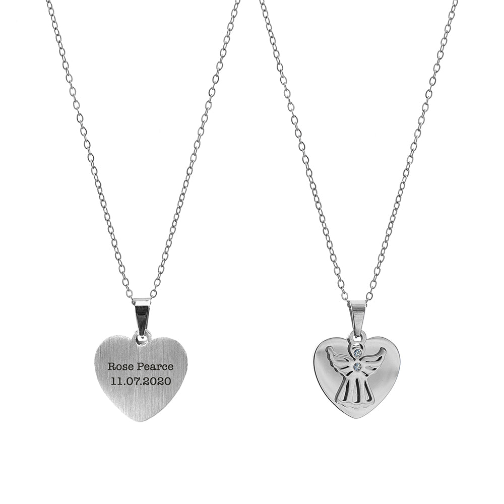 SILVER GUARDIAN ANGEL NECKLACE