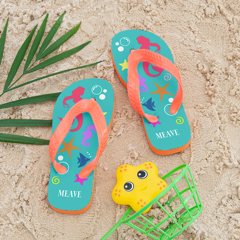 KIDS MERMAID FLIP FLOPS