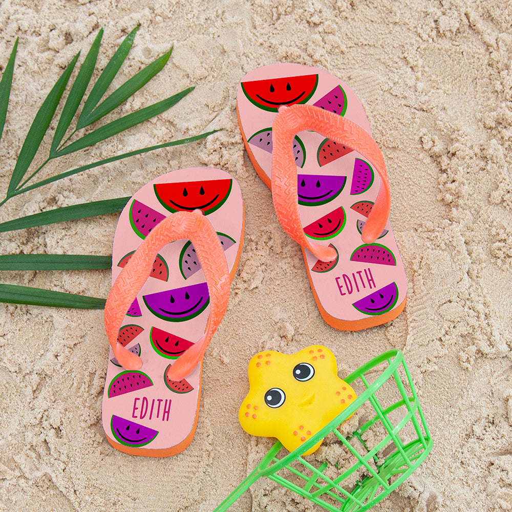 KIDS WATERMELON FLIP FLOPS