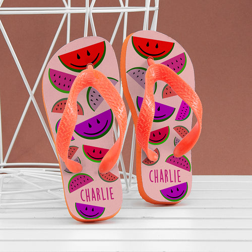 KIDS WATERMELON FLIP FLOPS