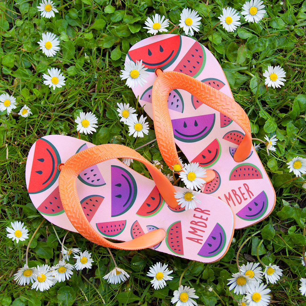 KIDS WATERMELON FLIP FLOPS